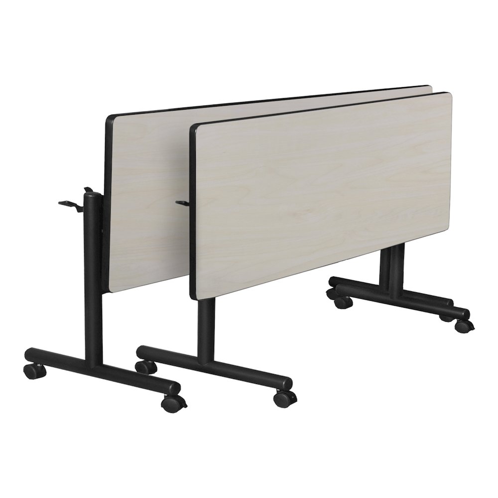 60 x 24 in. Flip-Top Training Nesting Table with Modesty Panel- Maple