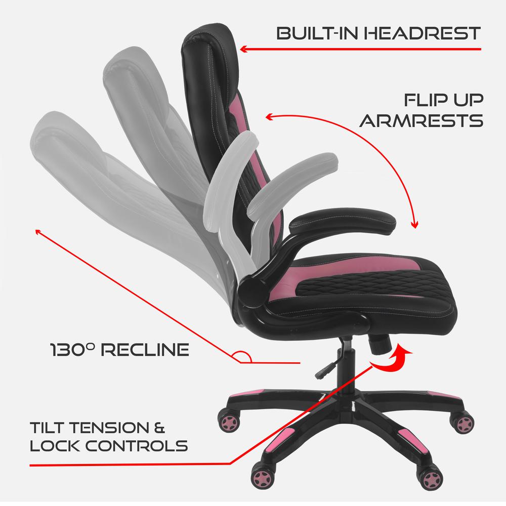 AON Archeus Ergonomic Gaming Chair - Black & Pink
