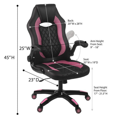 AON Archeus Ergonomic Gaming Chair - Black & Pink