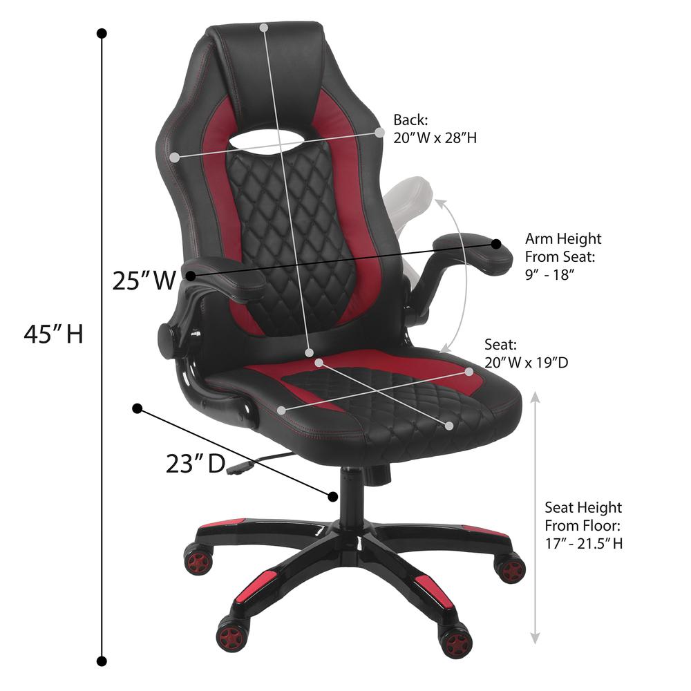 AON Archeus Ergonomic Gaming Chair - Black & Red