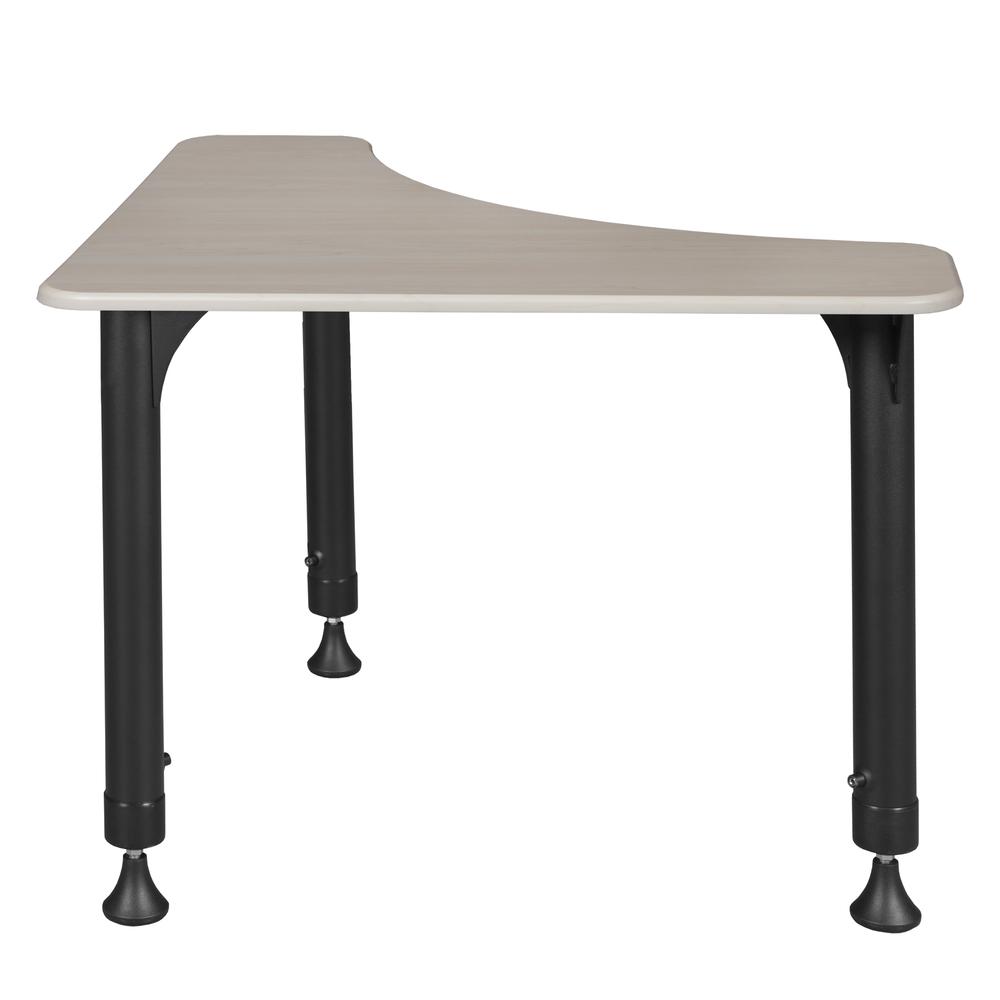 28" Boomerang Height Adjustable School Desk - Maple