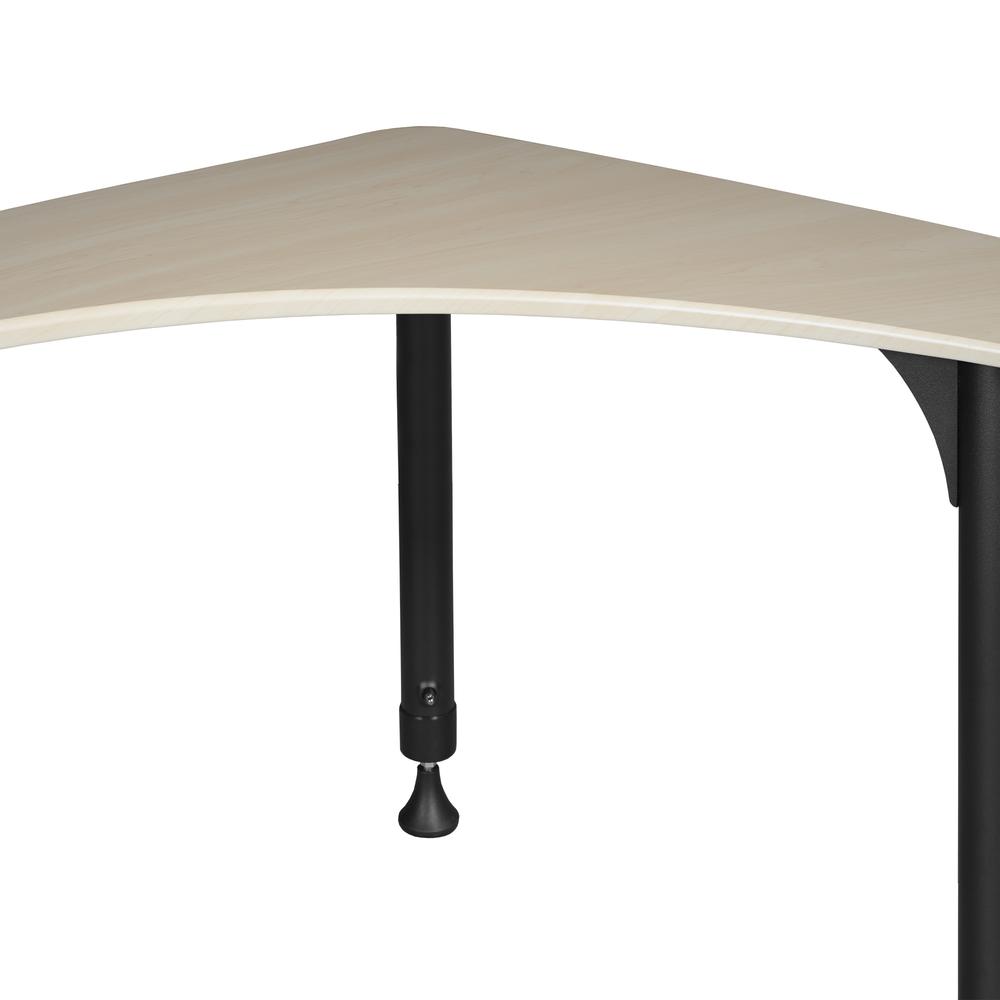 28" Boomerang Height Adjustable School Desk - Maple