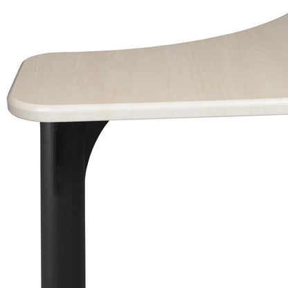 28" Boomerang Height Adjustable School Desk - Maple