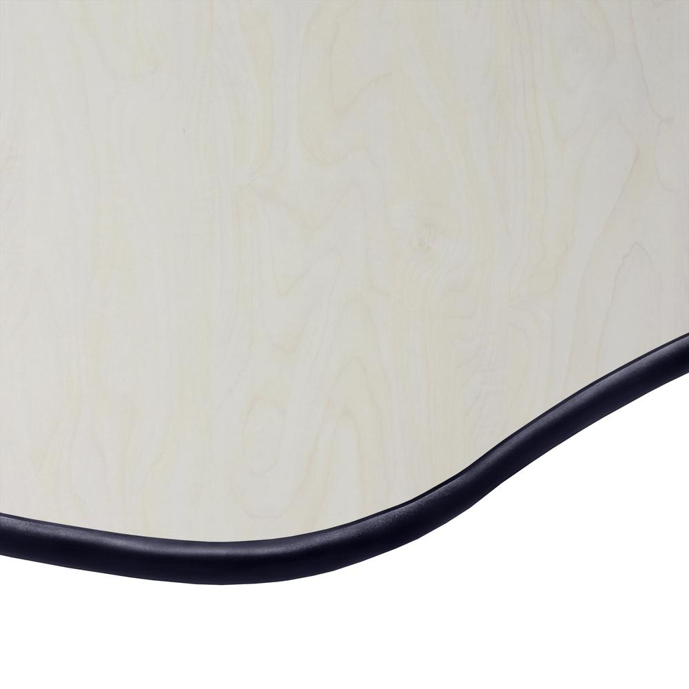 30" Clover Shaped Height Adjustable Classroom Desk- Maple