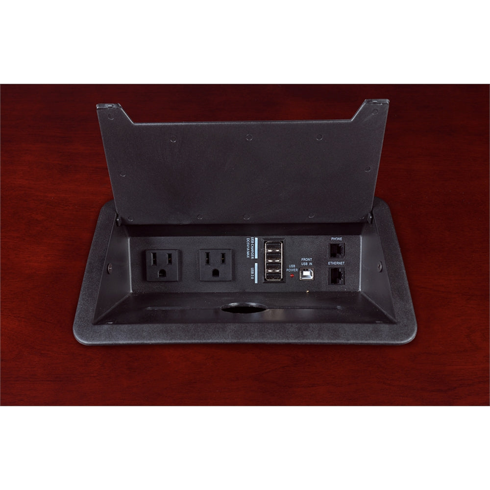 Prestige 96" x 48" Conference Table with Power Data Grommet- Mahogany