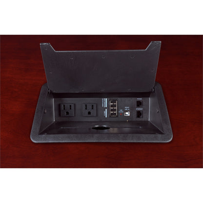 Prestige 96" x 48" Conference Table with Power Data Grommet- Mahogany