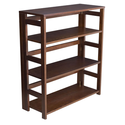 Flip Flop 34" High Folding Bookcase- Mocha Walnut