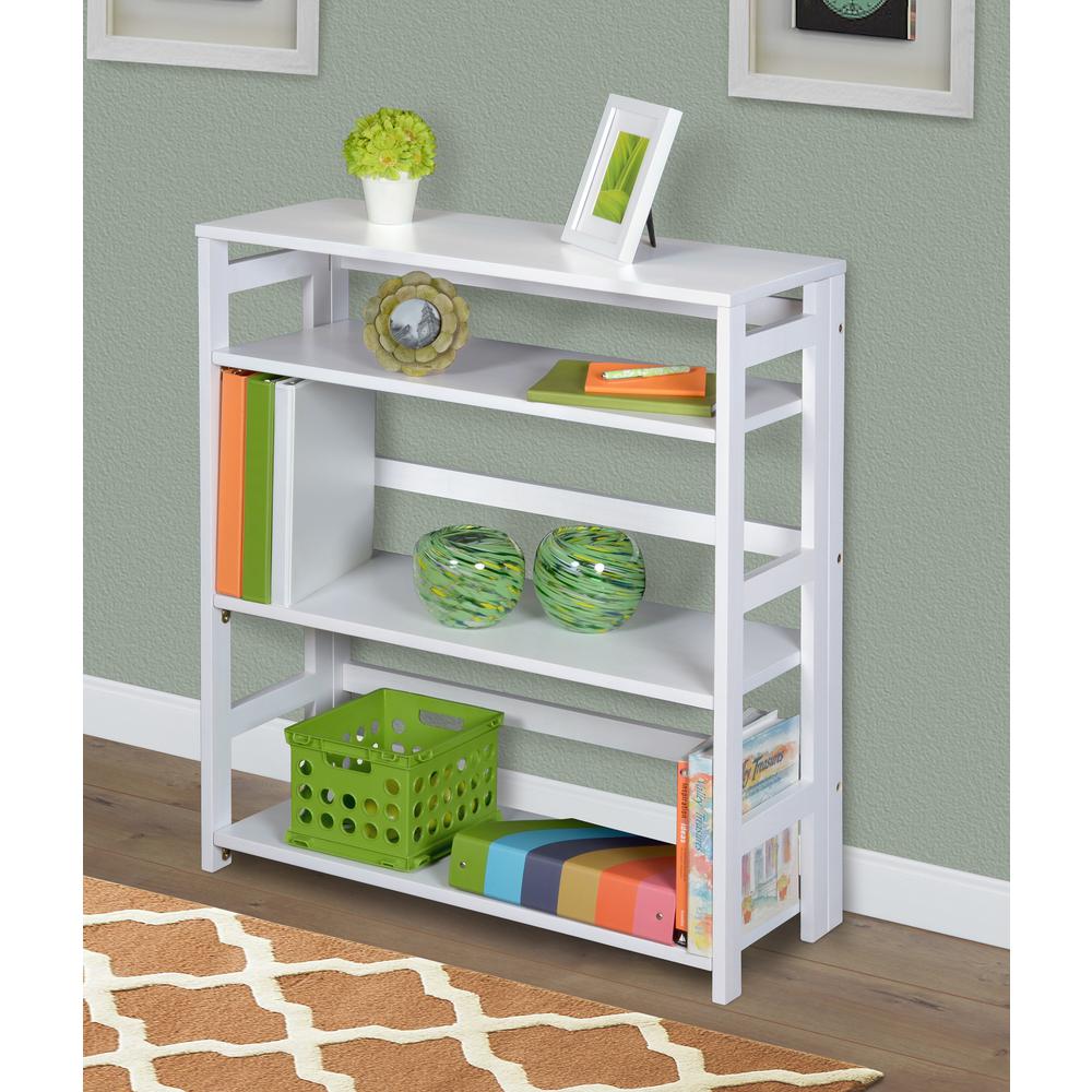 Flip Flop 34" High Folding Bookcase- White