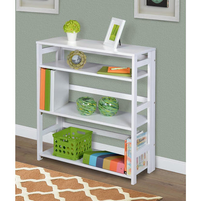 Flip Flop 34" High Folding Bookcase- White