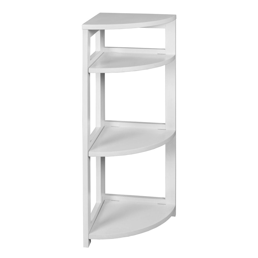 Flip Flop 34" High Corner Folding Bookcase- White