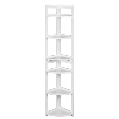 Flip Flop 67" High Corner Folding Bookcase- White