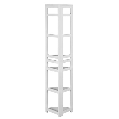 Flip Flop 67" High Corner Folding Bookcase- White