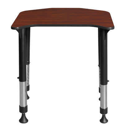 26 x 24 in Height Adjustable Student Activity Desk- Cherry