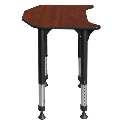 26 x 24 in Height Adjustable Student Activity Desk- Cherry