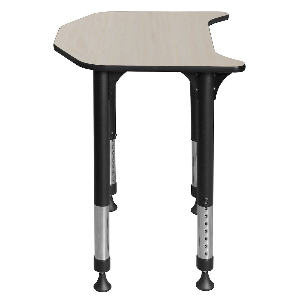 26 x 24 in Height Adjustable Student Activity Desk- Maple