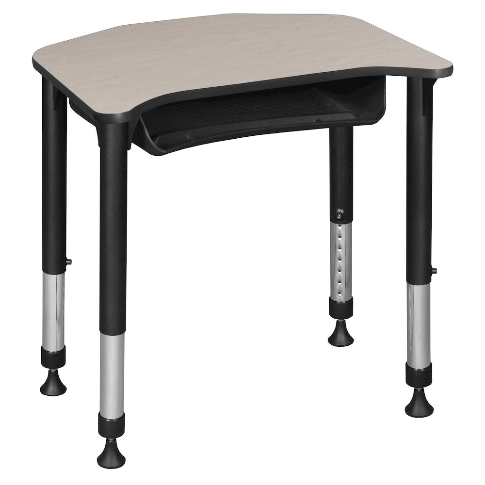 26x24 Height Adjustable Student Student Activity Desk with Book Storage- Maple