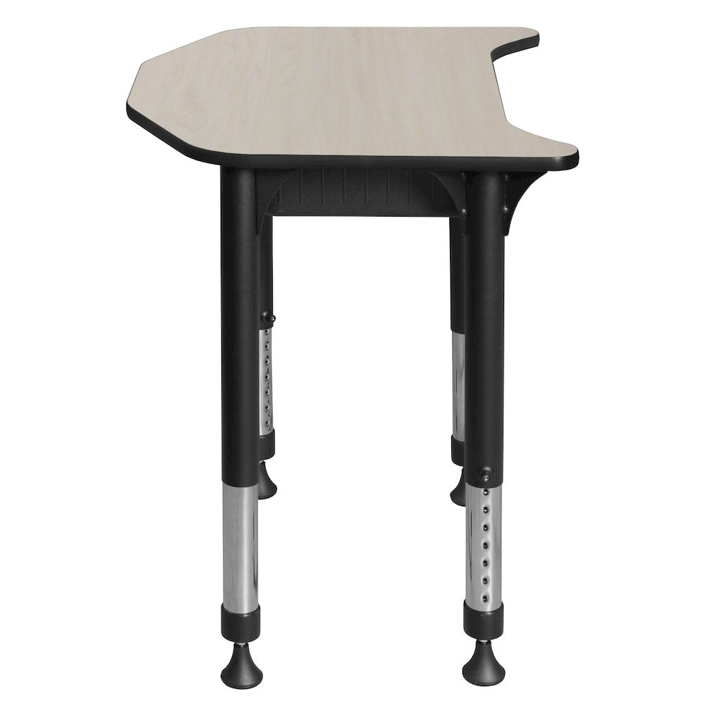 26x24 Height Adjustable Student Student Activity Desk with Book Storage- Maple