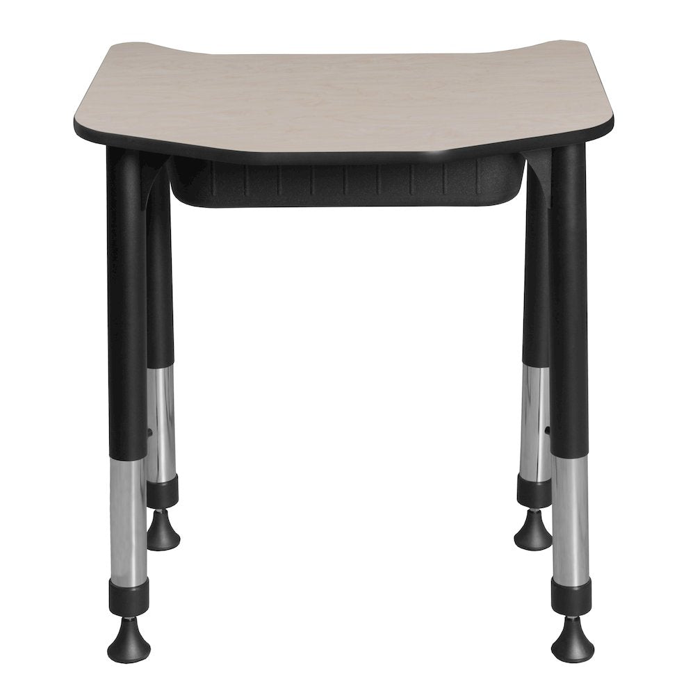 26x24 Height Adjustable Student Student Activity Desk with Book Storage- Maple