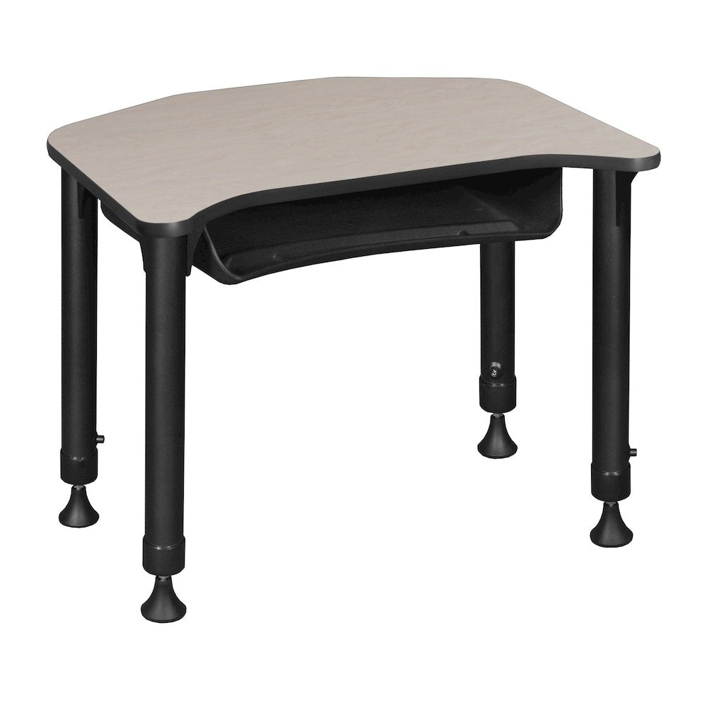 26x24 Height Adjustable Student Student Activity Desk with Book Storage- Maple