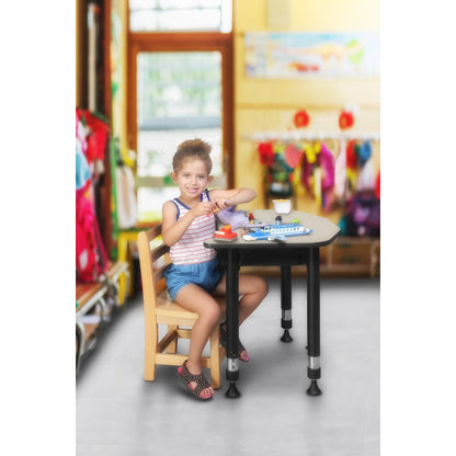 26x24 Height Adjustable Student Student Activity Desk with Book Storage- Maple