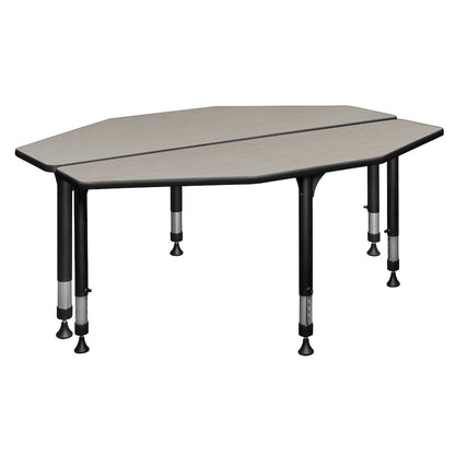 60 in 2 Student Classroom Desk- Maple