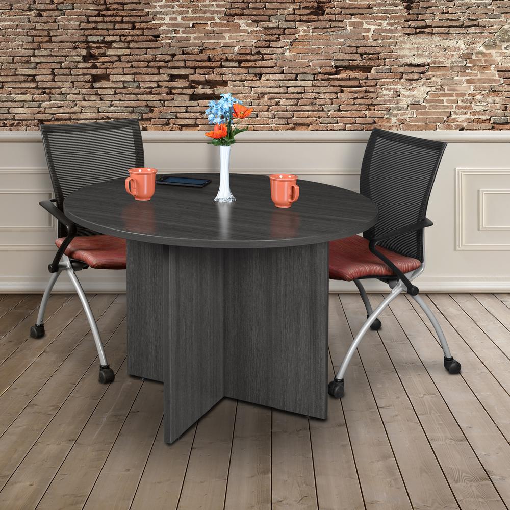 Legacy 42" Round Conference Table- Ash Grey