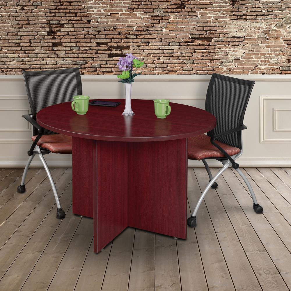 Legacy 42" Round Conference Table- Mahogany