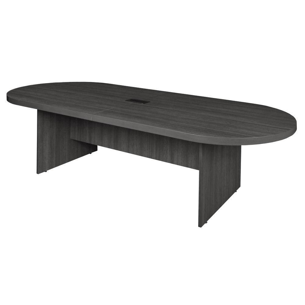 Legacy 120" Racetrack Conference Table with Power Data Grommet- Ash Grey