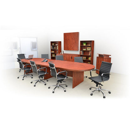 Legacy 144" Modular Racetrack Conference Table with Power Data Grommet- Cherry