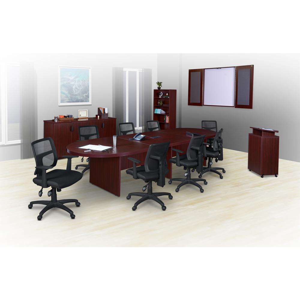 Legacy 144" Modular Racetrack Conference Table with Power Data Grommet- Mahogany