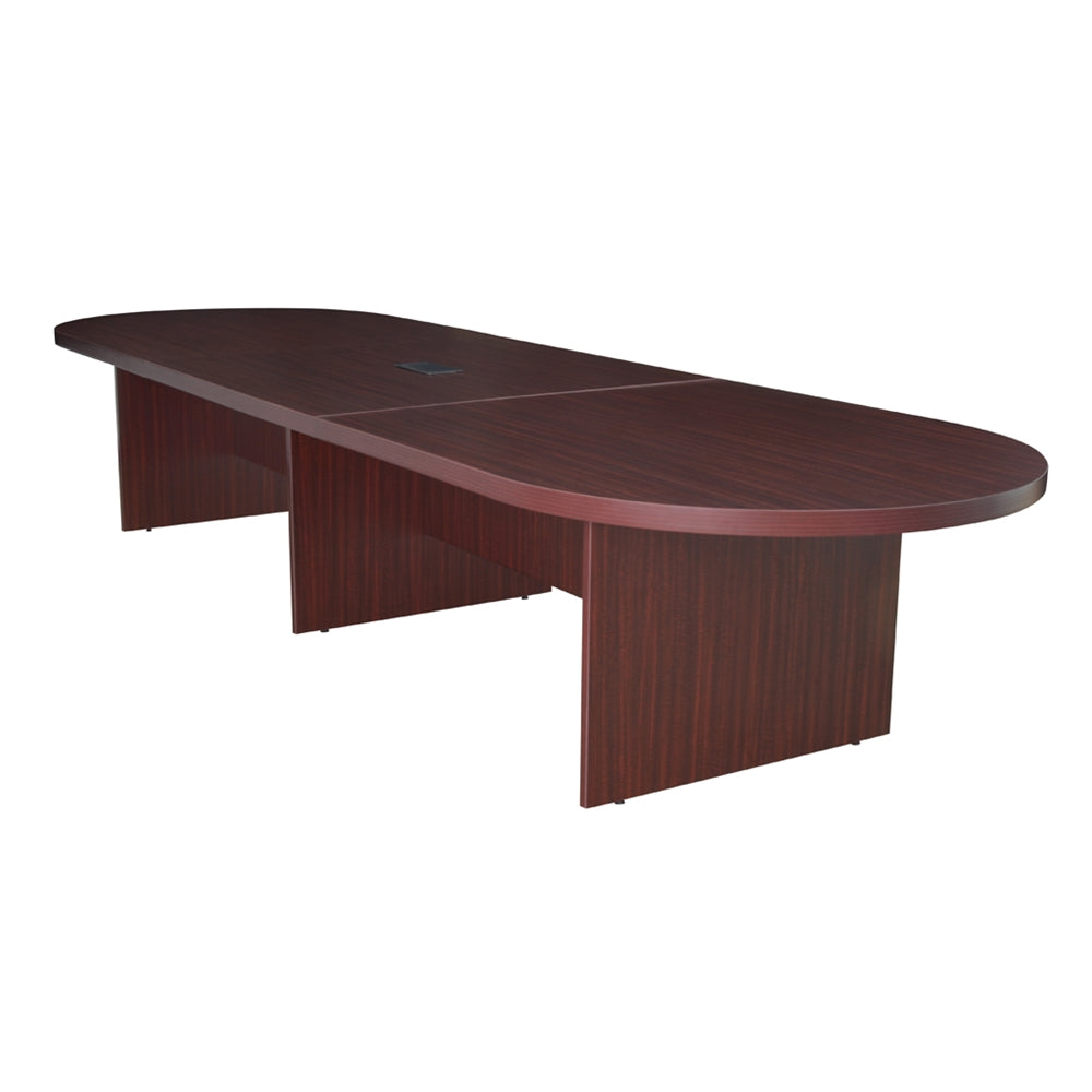Legacy 144" Modular Racetrack Conference Table with Power Data Grommet- Mahogany