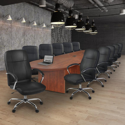 Legacy 192" Modular Racetrack Conference Table with 2 Power Data Grommets- Cherry