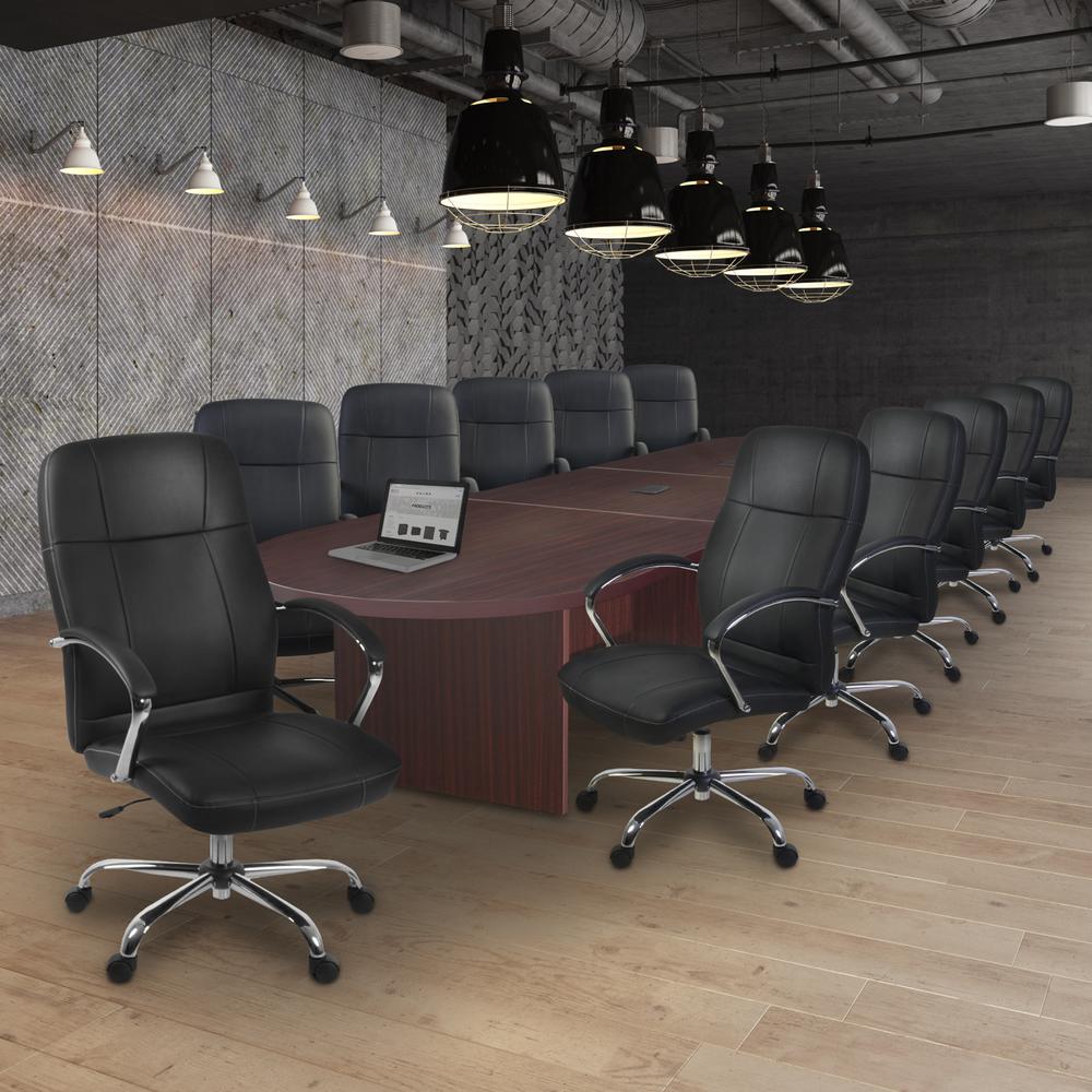 Legacy 192" Modular Racetrack Conference Table with 2 Power Data Grommets- Mahogany
