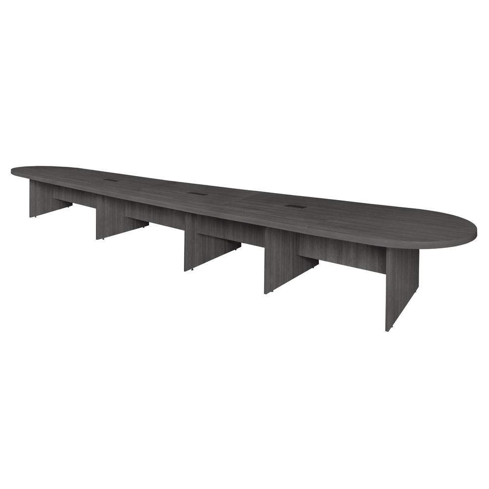 Legacy 264" Modular Racetrack Conference Table with 3 Power Data Grommets- Ash Grey