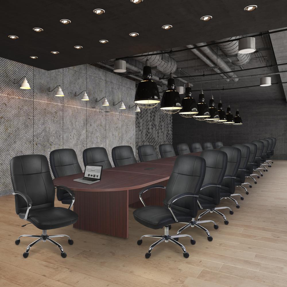 Legacy 288" Modular Racetrack Conference Table with 4 Power Data Grommets- Mahogany