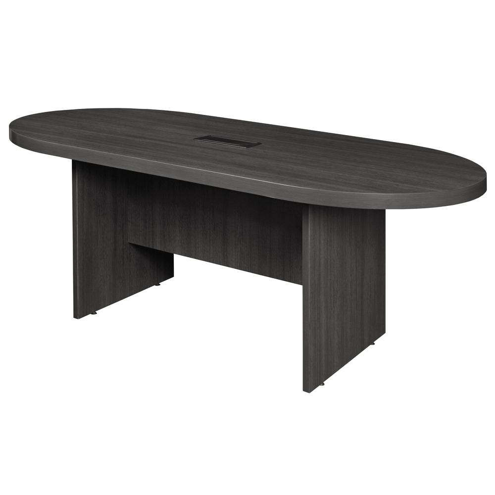 Legacy 71" Racetrack Conference Table with Power Data Grommet- Ash Grey