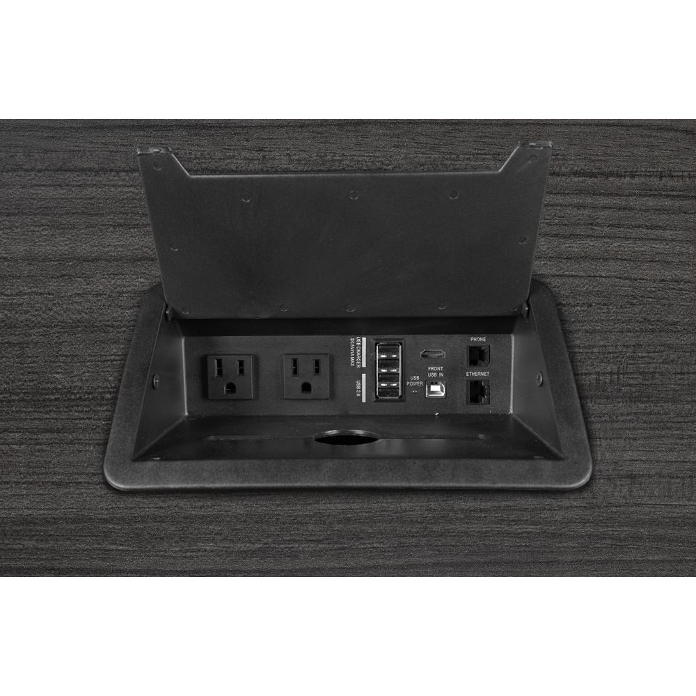 Legacy 71" Racetrack Conference Table with Power Data Grommet- Ash Grey