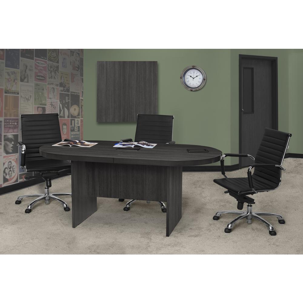 Legacy 71" Racetrack Conference Table with Power Data Grommet- Ash Grey