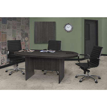 Legacy 71" Racetrack Conference Table with Power Data Grommet- Ash Grey