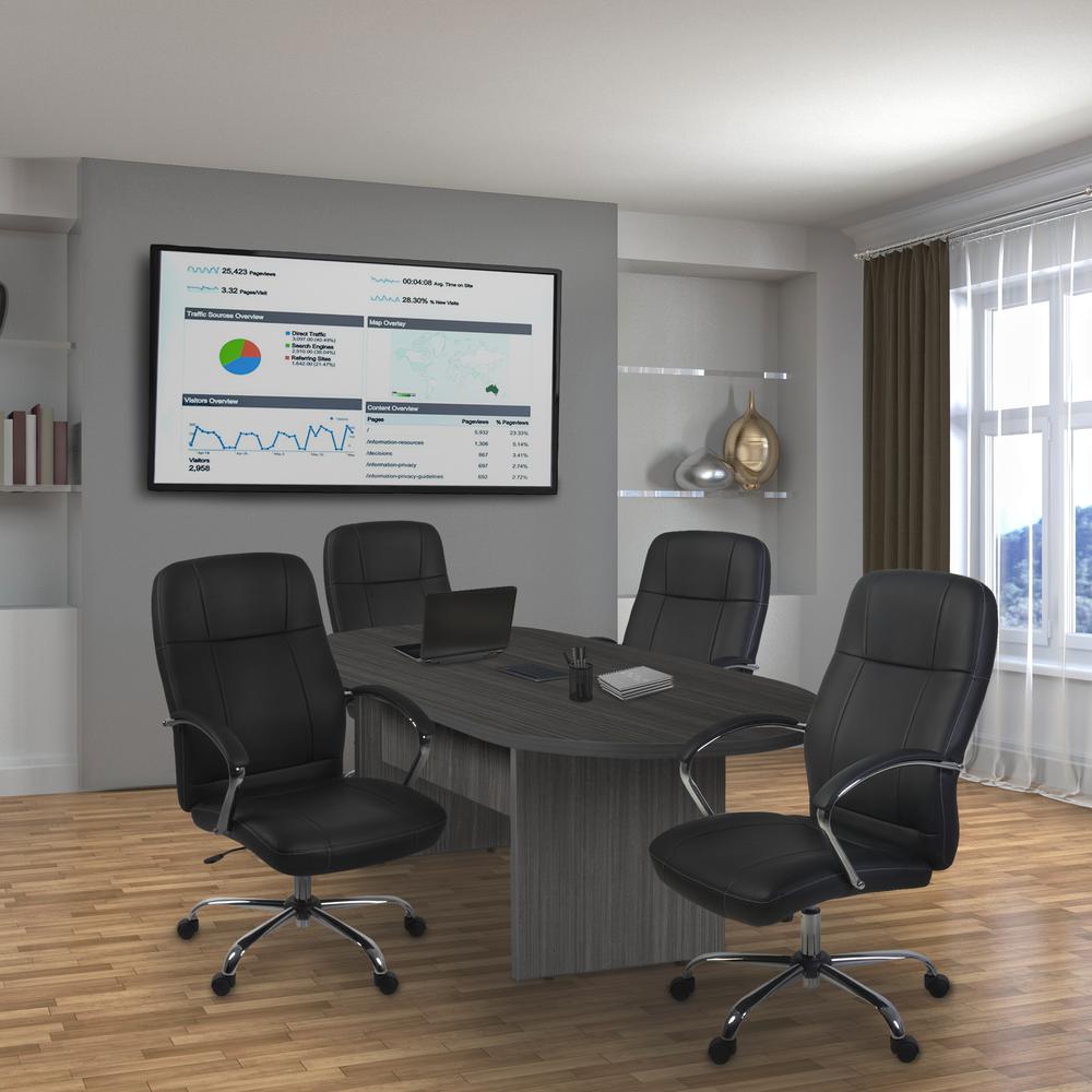 Legacy 71" Racetrack Conference Table with Power Data Grommet- Ash Grey