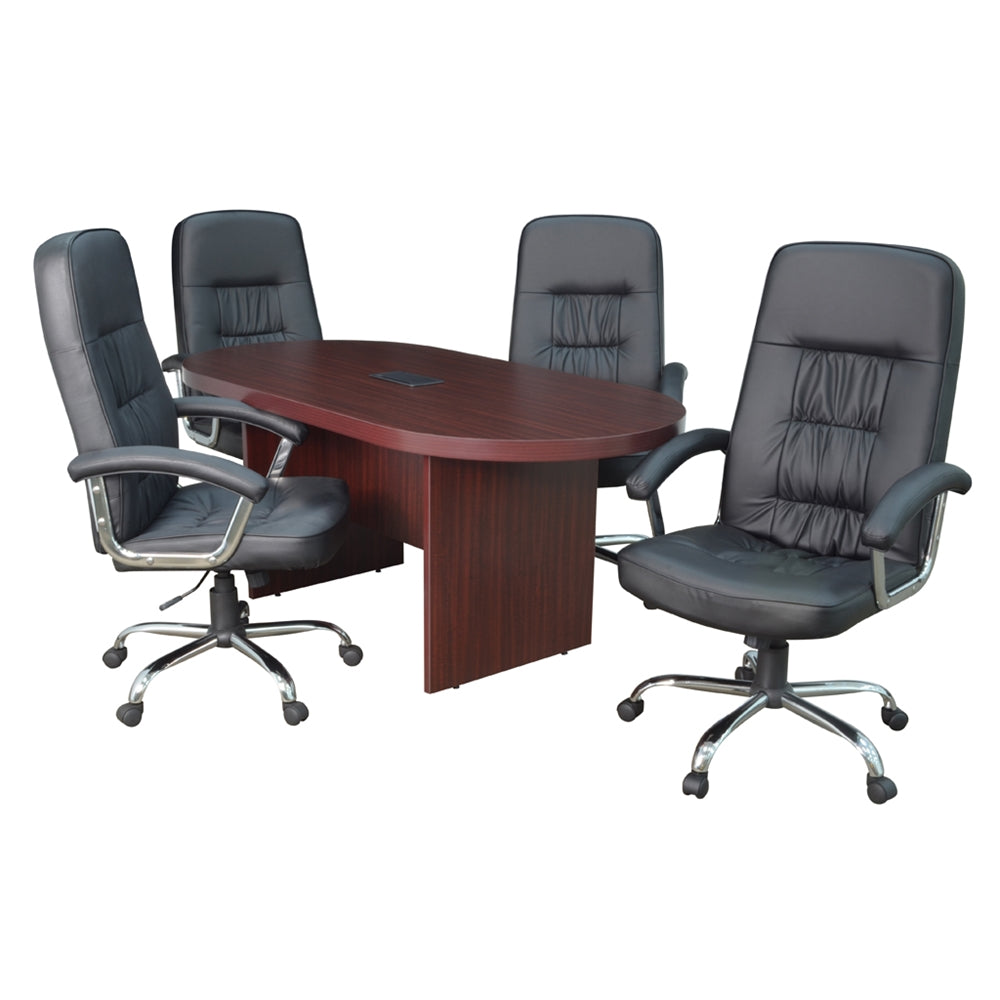 Legacy 71" Racetrack Conference Table with Power Data Grommet- Mahogany