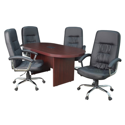 Legacy 71" Racetrack Conference Table with Power Data Grommet- Mahogany