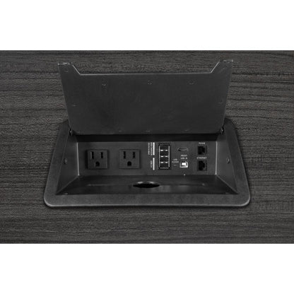 Legacy 95" Racetrack Conference Table with Power Data Grommet- Ash Grey
