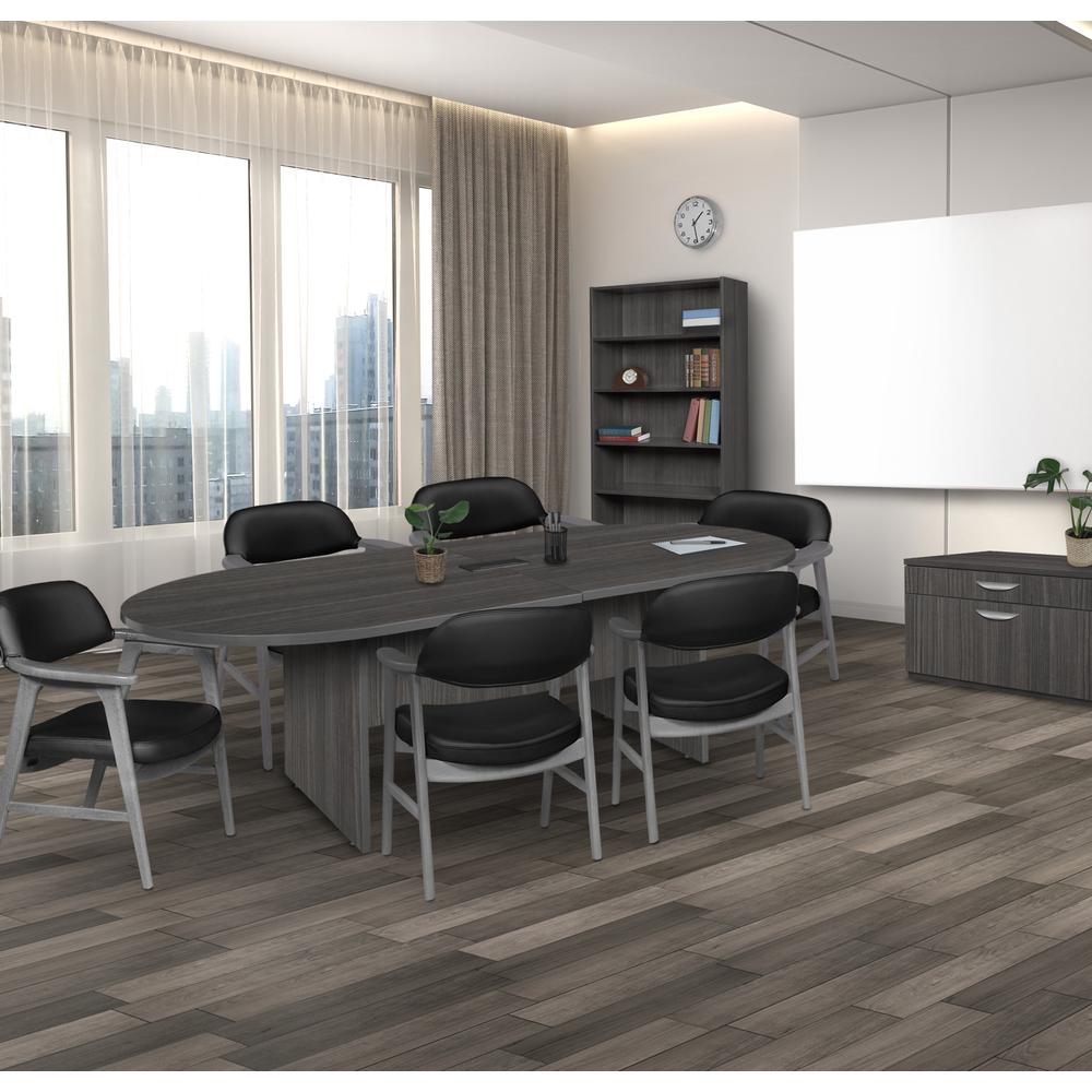 Legacy 95" Racetrack Conference Table with Power Data Grommet- Ash Grey