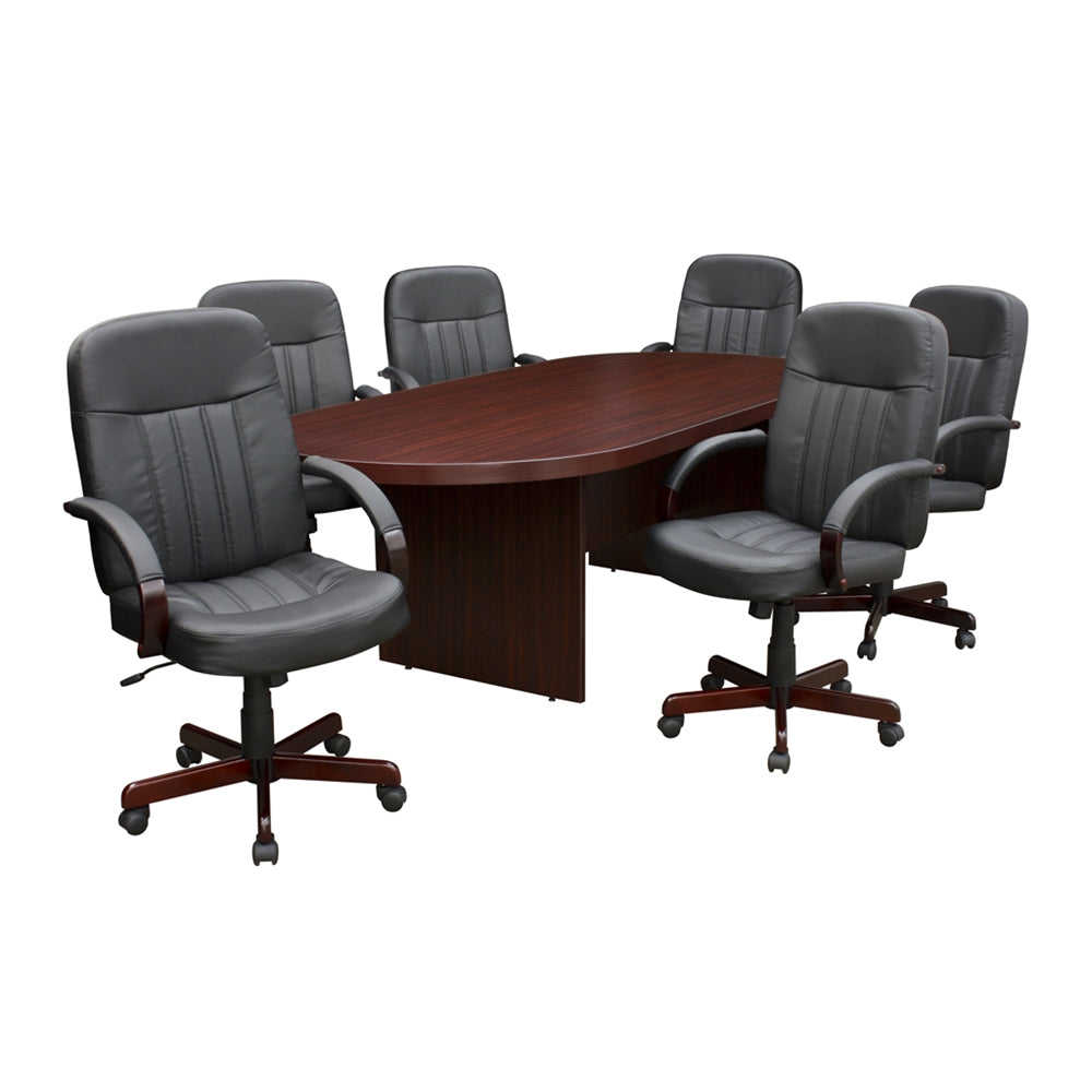 Legacy 95" Racetrack Conference Table with Power Data Grommet- Mahogany