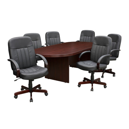 Legacy 95" Racetrack Conference Table with Power Data Grommet- Mahogany