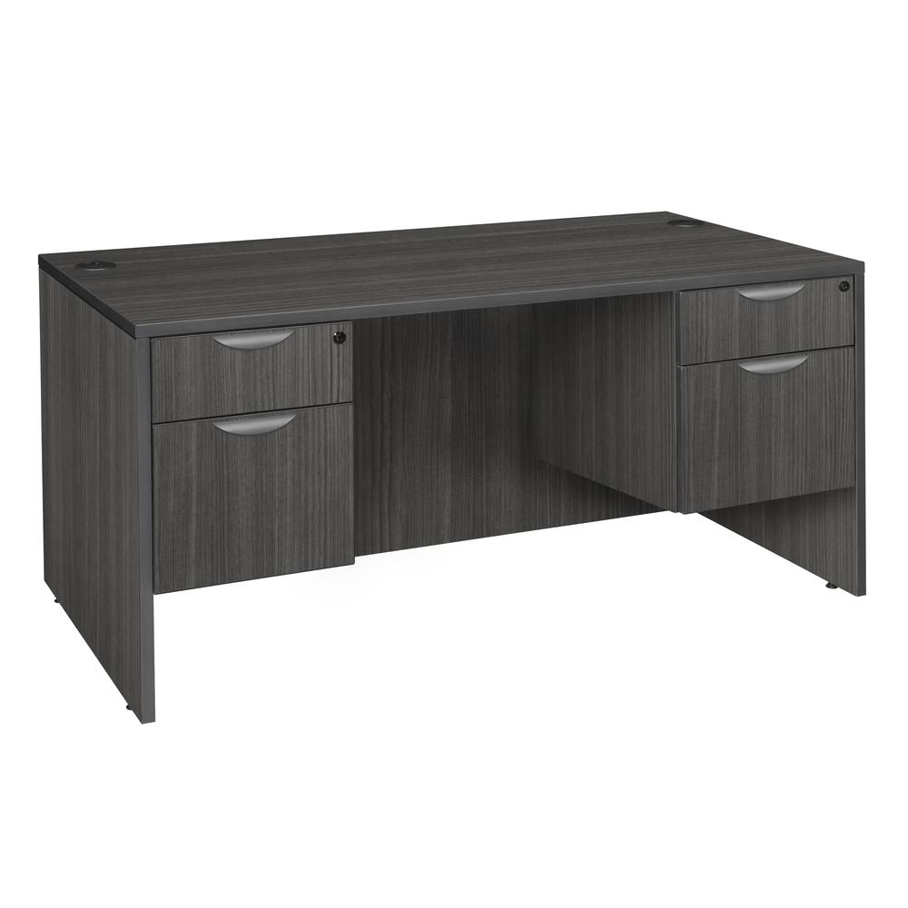 Legacy 71" Double Pedestal Desk- Ash Grey