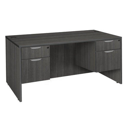 Legacy 71" Double Pedestal Desk- Ash Grey