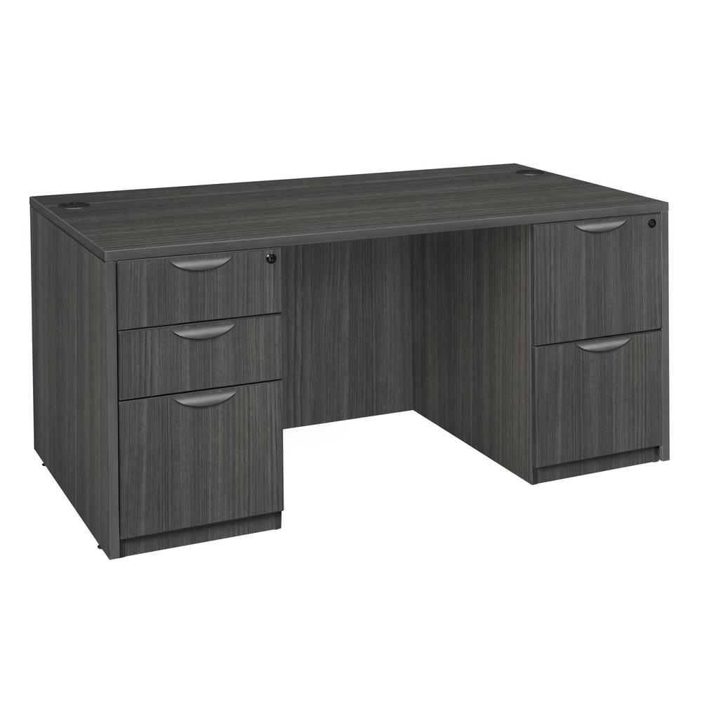 Legacy 71" Full Double Pedestal Desk- Ash Grey