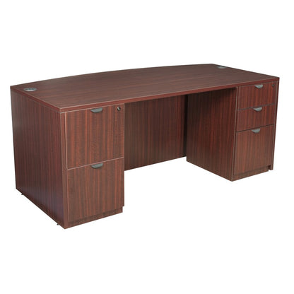 Legacy 71" Full Double Pedestal Desk- Mahogany